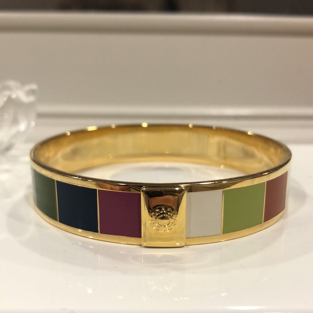 Vintage Coach gold and rainbow bangle